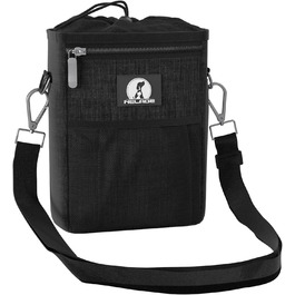 Мішок для ласощів для собак - міцний та водовідштовхуючий аксесуар для прогулянок та тренувань (чорний, Black Edition)