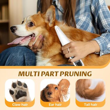 Триммер для собак Paw Trim Pro: тиха, водонепроникна машинка для догляду за лапами, очима, вухами та обличчям