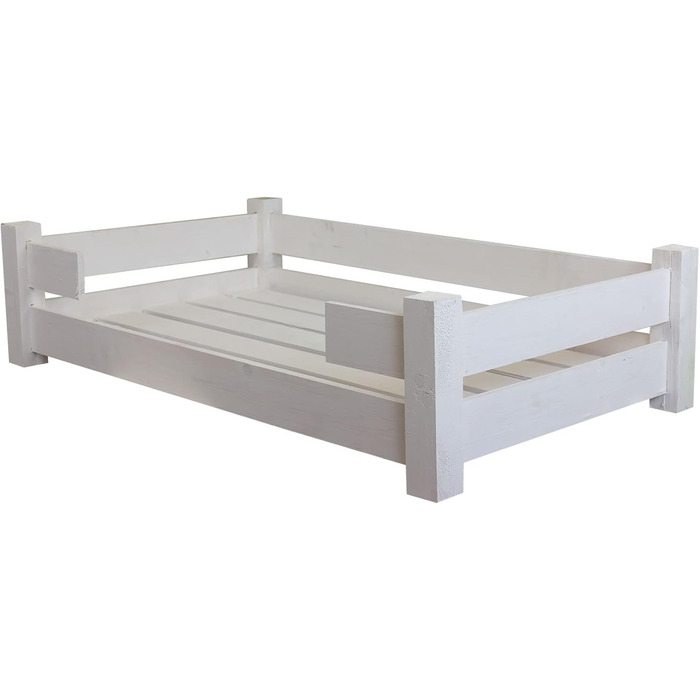 Собачий лежак Kistenkolli Winston XL з дерева та подушкою, 100x60x25 см, вінтажний стиль