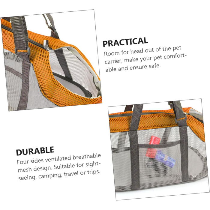 Сумка-переноска для тварин Toddmomy Mesh: дихаюча, для собак та котів, легка, складається, велика для цуценят та маленьких тварин