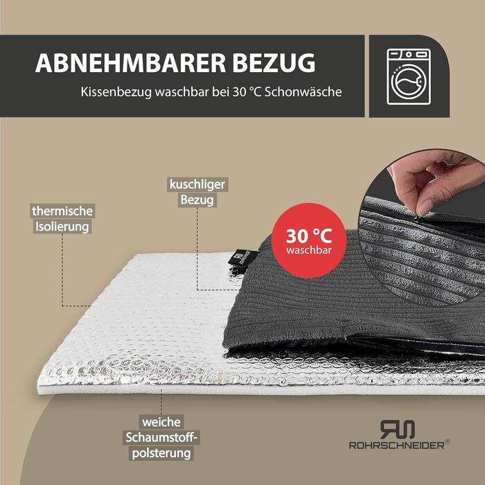 Кішка ліжко-лежанка на підвіконня з самонагрівальною підстилкою | З антиковзаючою основою | Зручне кішка ліжко з м'якого корду | Розмір 2 (90 x 29 см) | Темно-сірий колір | Зроблено в ЄС