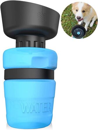 Турботрінка для собак SZRWD, 520 мл: портативна пляшка для води без BPA, для подорожей та прогулянок