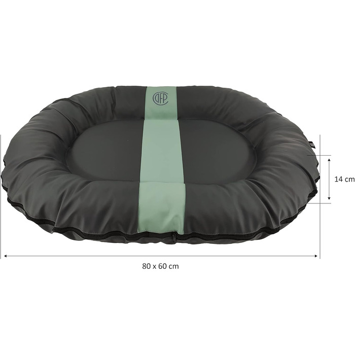 CAZO Oslo: Овальне ліжко для собак та котів, сірий колір, 80 x 60 x 14 см, розмір S