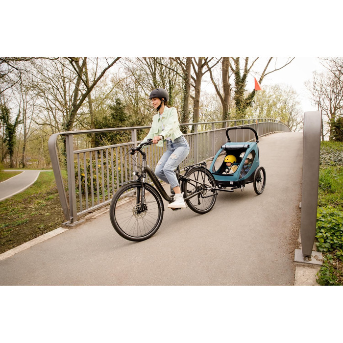 Дитячий велопричіп 2в1 Hauck Dryk Duo Petrol