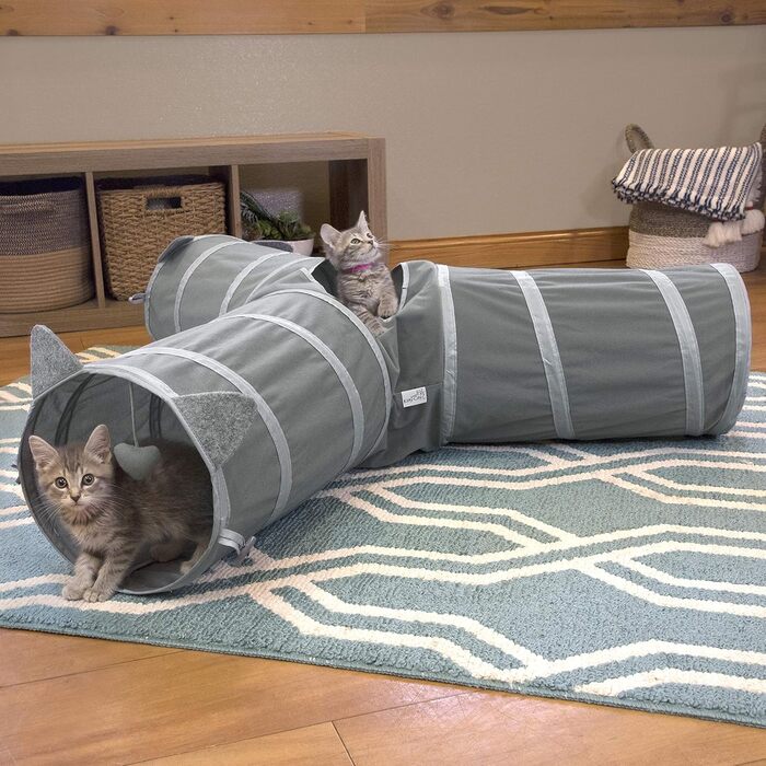 Ігровий тунель та лежак для котів Kitty City, тунель і іграшка для кошенят