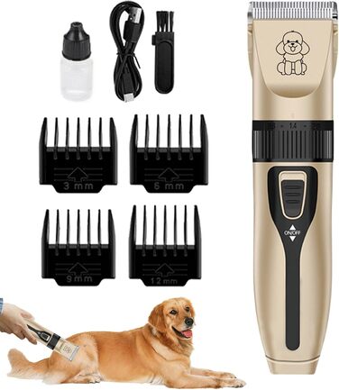 Електричний триммер для собак та котів Gold - тиха робота, для маленьких та великих тварин