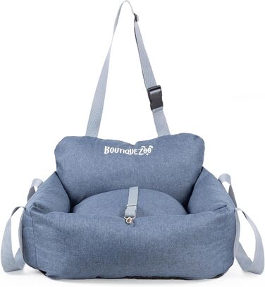 Автомобільний лежак для собак та котів | Лежак на заднє/переднє сидіння | Універсальний, миючий, з поліестеру | 55 x 65 см, колір: джинс