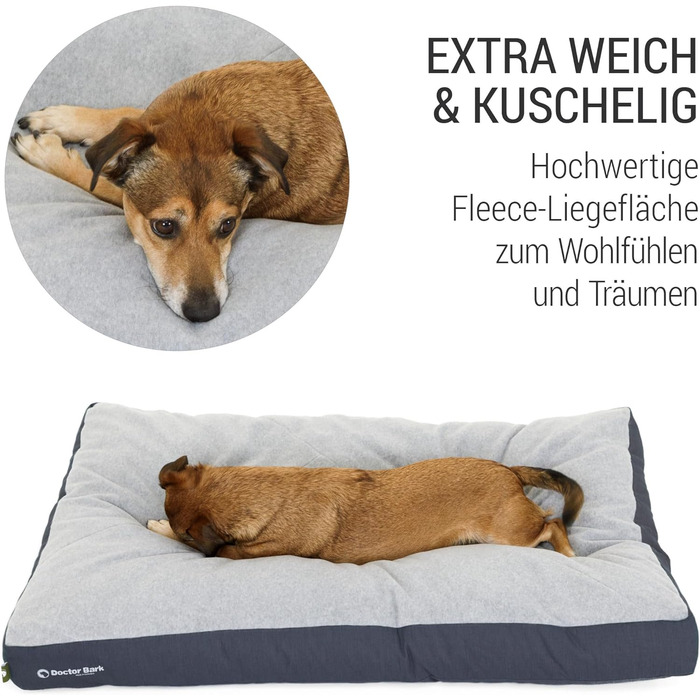 М'яке ліжко для собак середніх порід GreenLabel - зручне та миюче, 88x60 см, кобальтово-синій колір