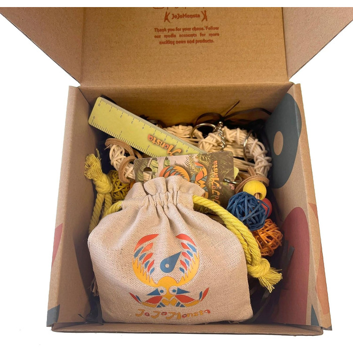 Іграшка для папуг JoJoMonsta Auroras Amulett, набір Paradise, ручна робота, іграшка для папуг і хвилястих папужок
