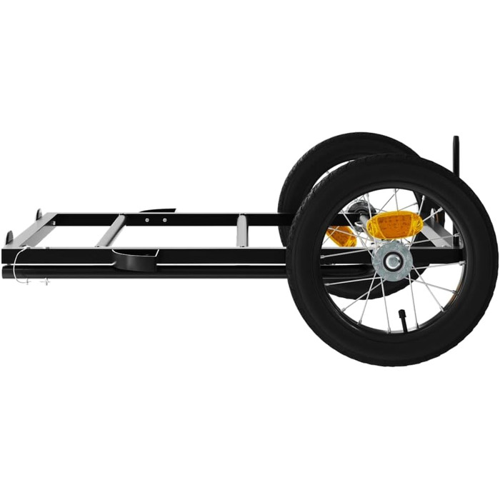 Причіп для собак, велосипедний причіп, причіп для джогінгу, чорний 122x53x28 см, сталь