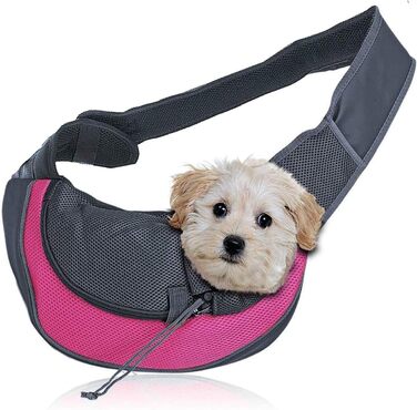 Сумка-переноска для собак та котів, рожева, 45 x 13 x 28 см - переноска для тварин, слинг, рюкзак