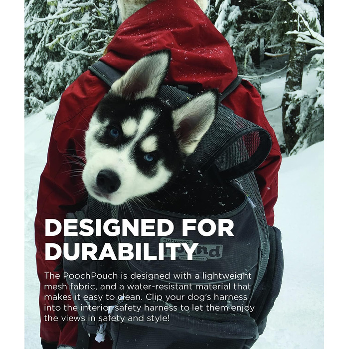 Рюкзак для собак Outward Hound PoochPouch, регульований, сірий