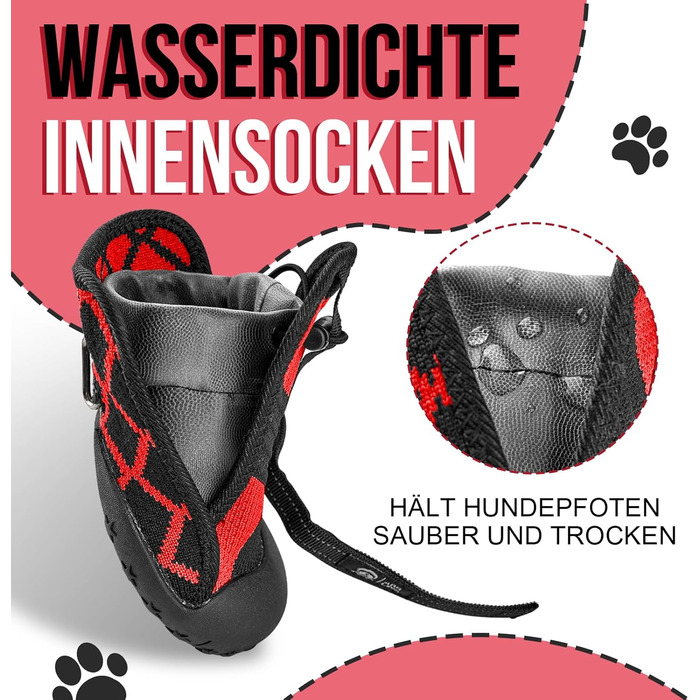 Взуття для собак Arblina Outdoor: водонепроникне, з регульованою застібкою, захист подушечок лап, для малих, середніх та великих собак