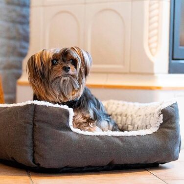 М'яке ліжко для собак та котів Ferplast: комфортне та зручне, 91 x 72 x 19 см / 55 x 48 x 18 см