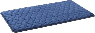 Подушка для собак Flamingo Weimar, прямокутна, синя, 86x51x2 см, знімний чохол, антиковзка, для кліток, що миється