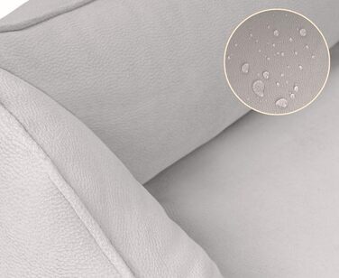 Ортопедичне собаче ліжко Knuffelwuff Oliver, M-L - М'яке, з ефектом замші, з Memory Foam, водовідштовхувальне, для собак маленьких та великих порід (120 x 85 x 25 см, Сірий)