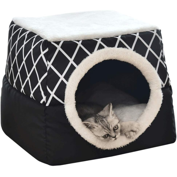 Будиночок-іглу для котів Yuly Katzenhaus, 2-в-1, м'який, для дому