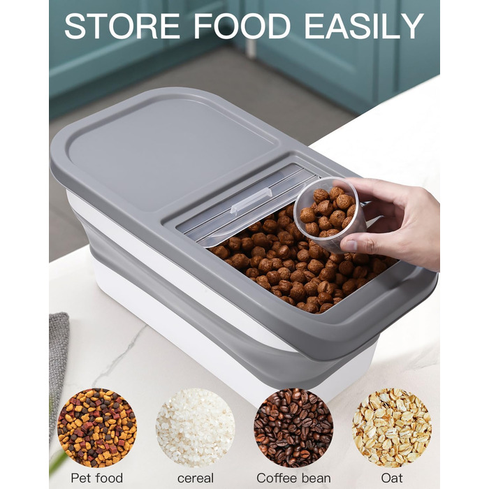 Контейнер для корму для собак Zawaer, 5 кг, з кришкою та ложкою для годування