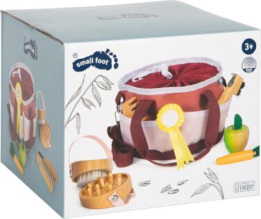 Набір для догляду за конем Small Foot: дерев'яні аксесуари для гри, іграшки для дітей