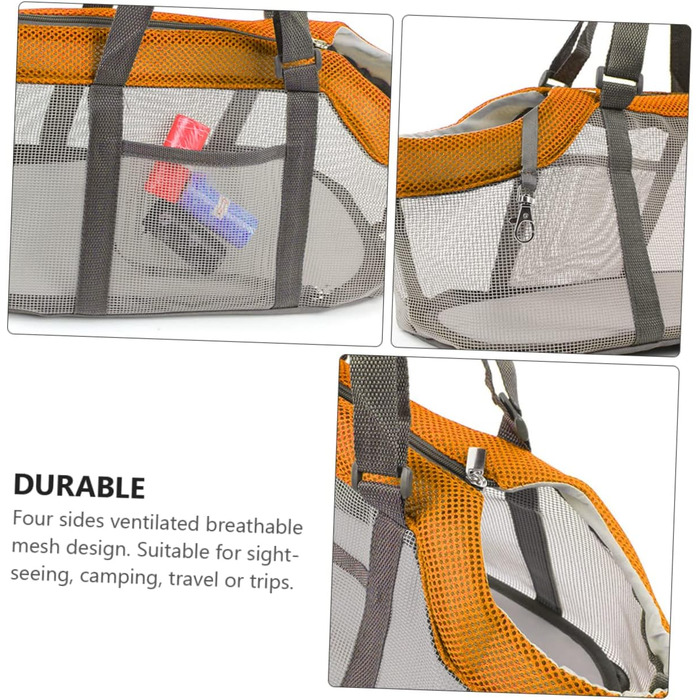 Сумка-переноска для тварин Toddmomy Mesh: дихаюча, для собак та котів, легка, складається, велика для цуценят та маленьких тварин