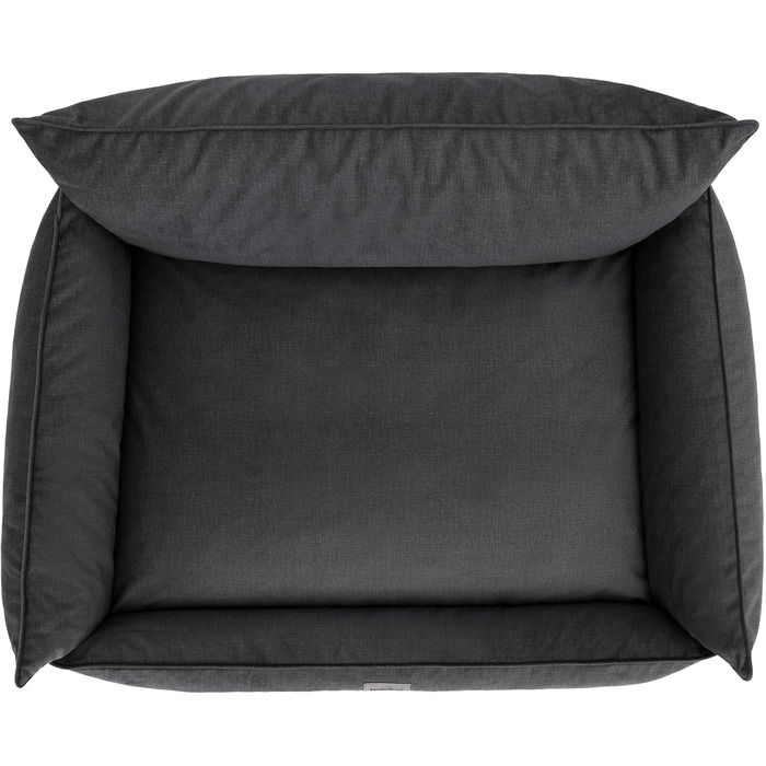 Ліжко для собак Joker - ліжко-кошик для собак маленьких, середніх та великих порід - м'яке ліжко для собак, диван для собак, знімний та пральний чохол, розмір L: 106 x 80 см (S - 64 x 49 см, Графіт Fancy)