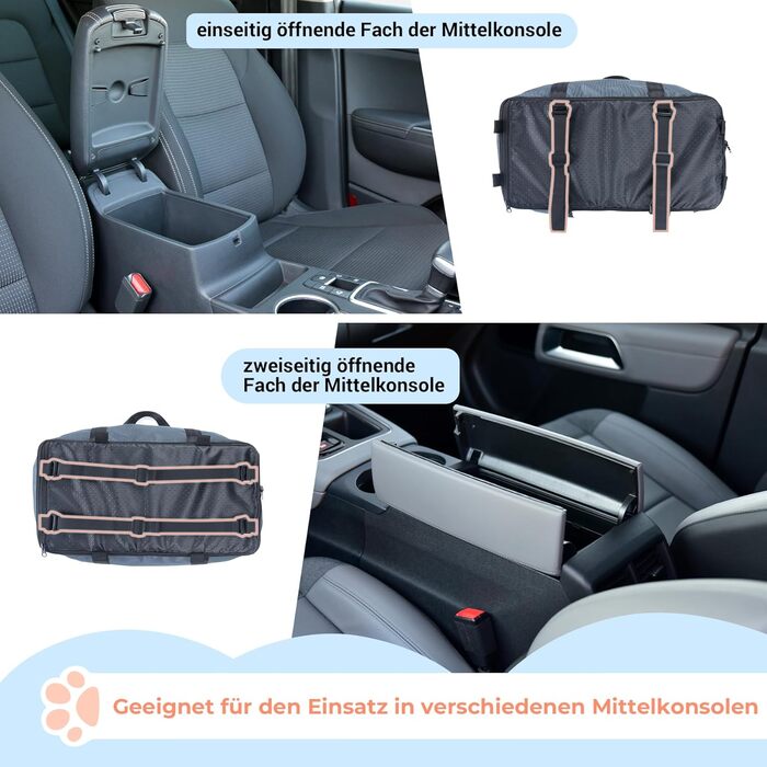 Автокрісло для маленьких собак та котів, кріплення на середню консоль, знімний, можна прати, з хутром, для цуценят, м'яке, тепле, сіре, маленьке