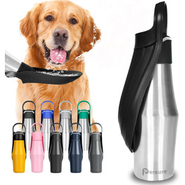 Водяна пляшка для собак, 765 мл, не протікає, з нержавіючої сталі - ідеальна для прогулянок, подорожей та активного відпочинку