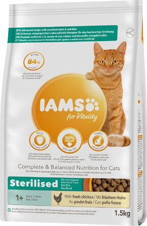 Сухий корм для стерилізованих котів IAMS Sterilised, 10 кг