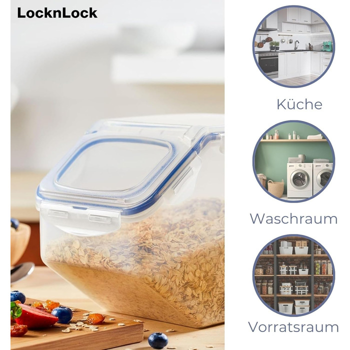 LocknLock Küchen Caddy 12L: Контейнер для зберігання продуктів з кришкою | 35 x 23 x 27 см