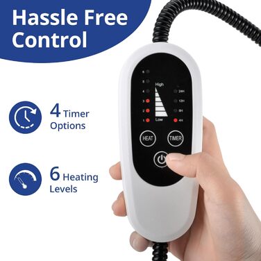 Електричний підігрівач для кота та собаки NICREW, 40x45 см, з антигризунковою обмоткою, бежевий, 30 Вт, регульована температура