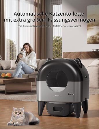 Автоматичний лоток для котів Katzenklo 110л, для кількох тварин, з дезодорацією та додатком