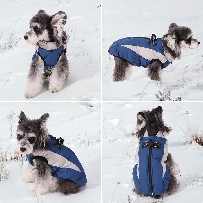 Зимовий теплий одяг для собак, куртка Kates Wetter, вітронепроникна, світловідбиваюча, флісова, з отвором для шлейки, тепла флісова жилетка для собак, розмір X, куртка для собак на блискавці, зимовий костюм для собак, зелений (L, блакитний)