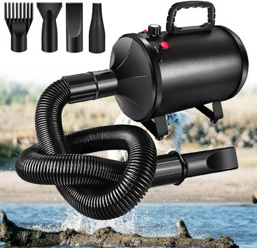 Професійний фен для собак та котів з насадкою - Tierhaartrockner, сушарка для тварин, 4 насадки, регулювання швидкості та температури