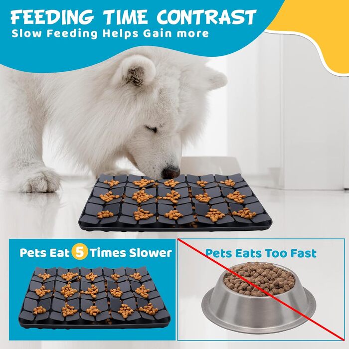 Силіконова килимок-нюхалка для собак середнього розміру, сприяє повільному годуванні та стимуляції інтелекту