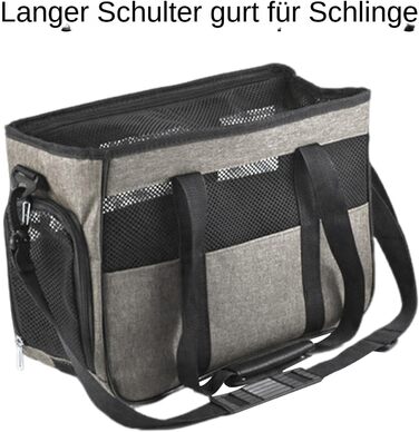 Сумка-переноска для собак та котів Ruwshuuk: багатофункціональна, зручна для прогулянок, подорожей та відпочинку на природі (сіра)