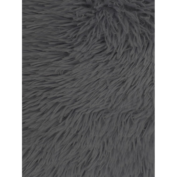 Кругле ліжко для собак Normani - ергономічне, з високим бортиком, 80 см x 80 см x 24 см, колір антрацит