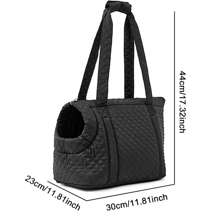 Сумка-переноска для тварин | Сумка для собак та котів з бавовни, легка переноска для кошенят, цуценят та котів - чорна переноска для тварин