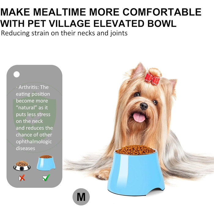 Миска для собак Petvillage, конусоподібна, неслизька, з нержавіючою сталею, піднята миска для середніх собак, спанієлів з довгими вухами, велика місткість, розмір L, 3 чашки, (Medium(2 чашки), аква блакитний)