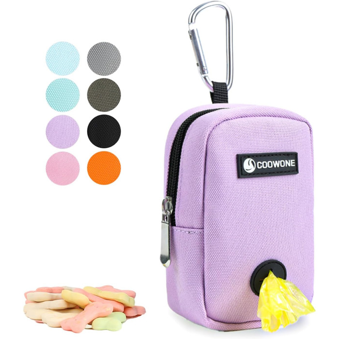 Сумка для ласощів та пакетиків для вигулу собак COOWONE, рожева (фіолетова)
