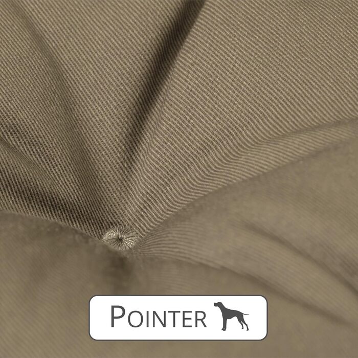 Ортопедична лежанка для великих собак Pointer, 105x80 см, золото-коричнева, знімний чохол, прати до 95°C, без запаху, міцна, для дому та вулиці, вироблено в Німеччині