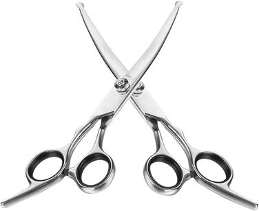 Професійний набір для грумінгу собак та котів: вигнуті ножиці для грумінгу, ножиці для собак та котів з нержавіючої сталі (17.5 см)