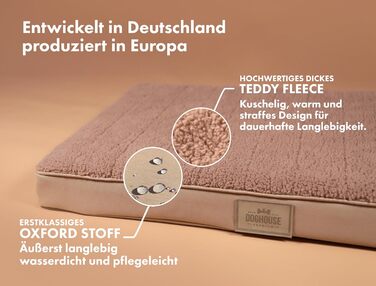 Килимок для собак середніх порід 100x65x9 см, м'який, миючий, бежевий
