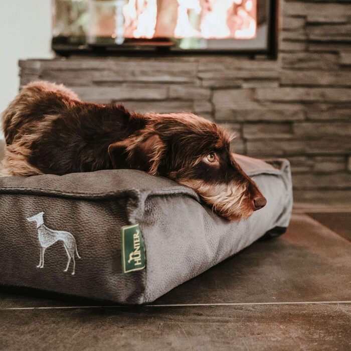 Ортопедична подушка для собак Hunter Merida з піною з пам'яті; Підтримує суглоби та хребет, неслизька основа, колір антрацит, розмір XL