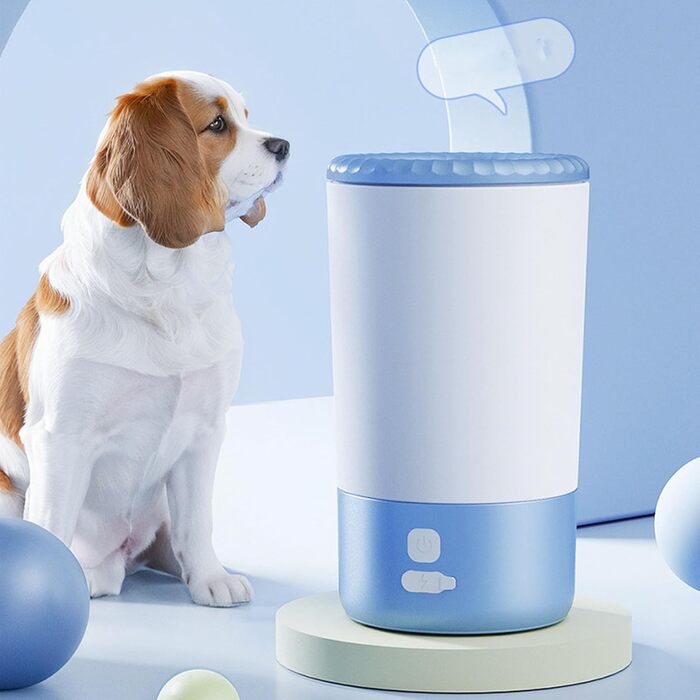 Електричний мийник лап для собак та котів Fockety - рожевий/блакитний