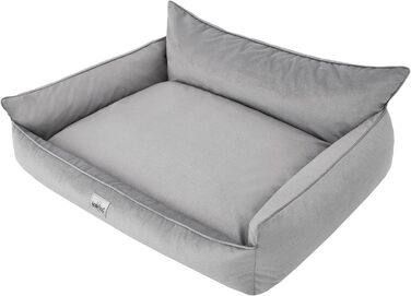 Ляжка для собак - кошик для собак маленьких, середніх та великих порід - м'яке ліжко для собак, собаче диванчик - знімний та пральний чохол - Joker - розмір L: 106 x 80 см (S - 64 x 49 см, Asche Fancy)