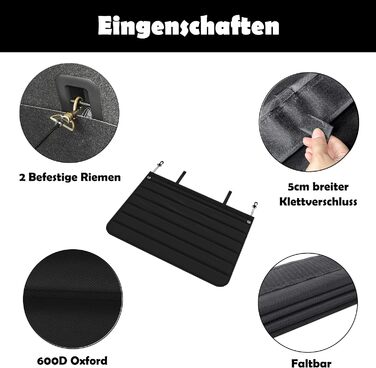 Захист для багажника автомобіля від собаки Big Ant, чорний, універсальний, для всіх сезонів