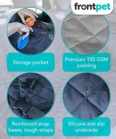 Захисний коврик у багажник для собак FrontPet, універсальний, великий (35'L x 40'W), сірий