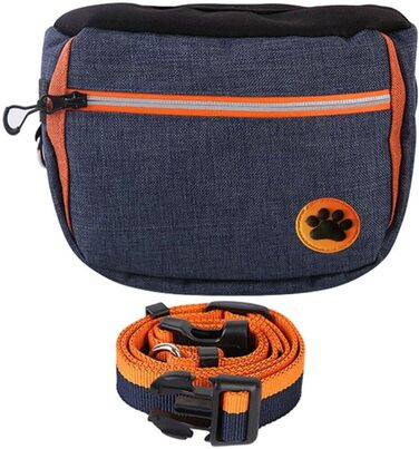 Сумка для собак Lpitoy, сумка для дресирування собак, сумка для прогулянок з регульованим поясом, для собак і цуценят, блакитна