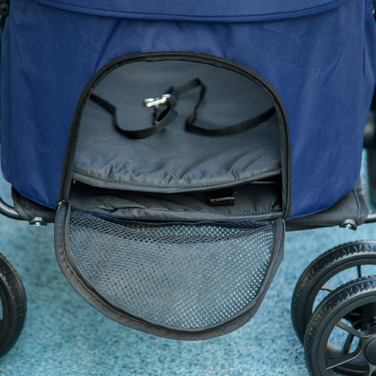 PawHut Dog Buggy 2 в 1 з чохлом від дощу Складаний візок для собак для маленьких собак і кішок 81x68x98.5 см Темно-Синій