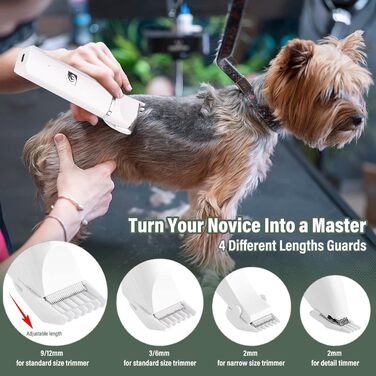 Машинка для стрижки собак EUJAM 4-в-1: професійна, миється (IPX7), для грумінгу лап, очей, вух та обличчя